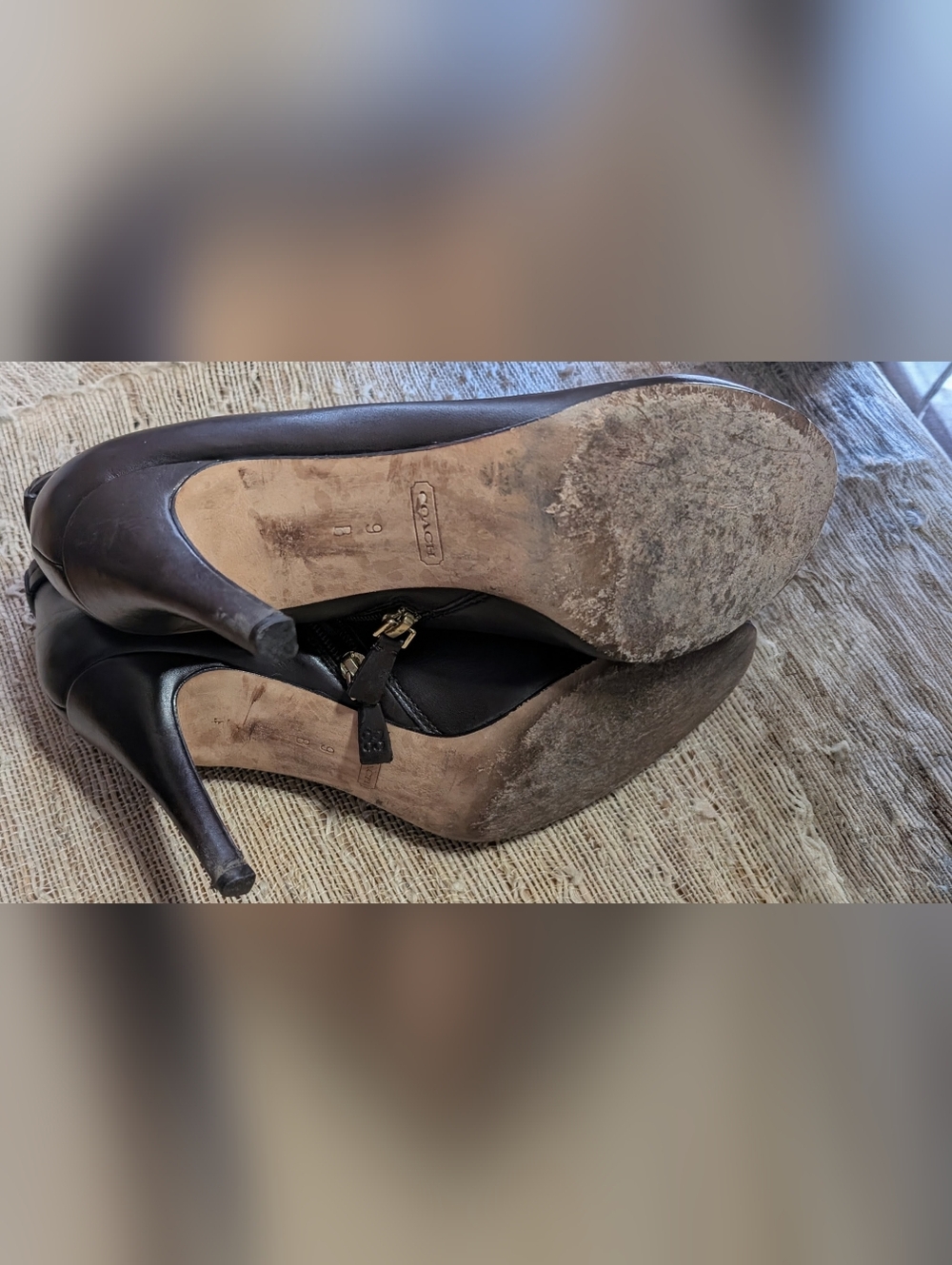 Coach Biancca Soft Calf Leather Ankle Boot in Chestnut size 9 - Picture 7 of 7